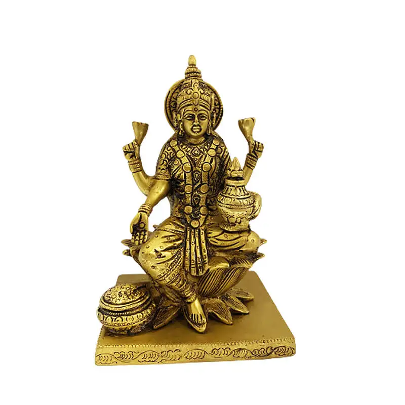 Brass kalasam Lotus Lakshmi 7inches - image 1