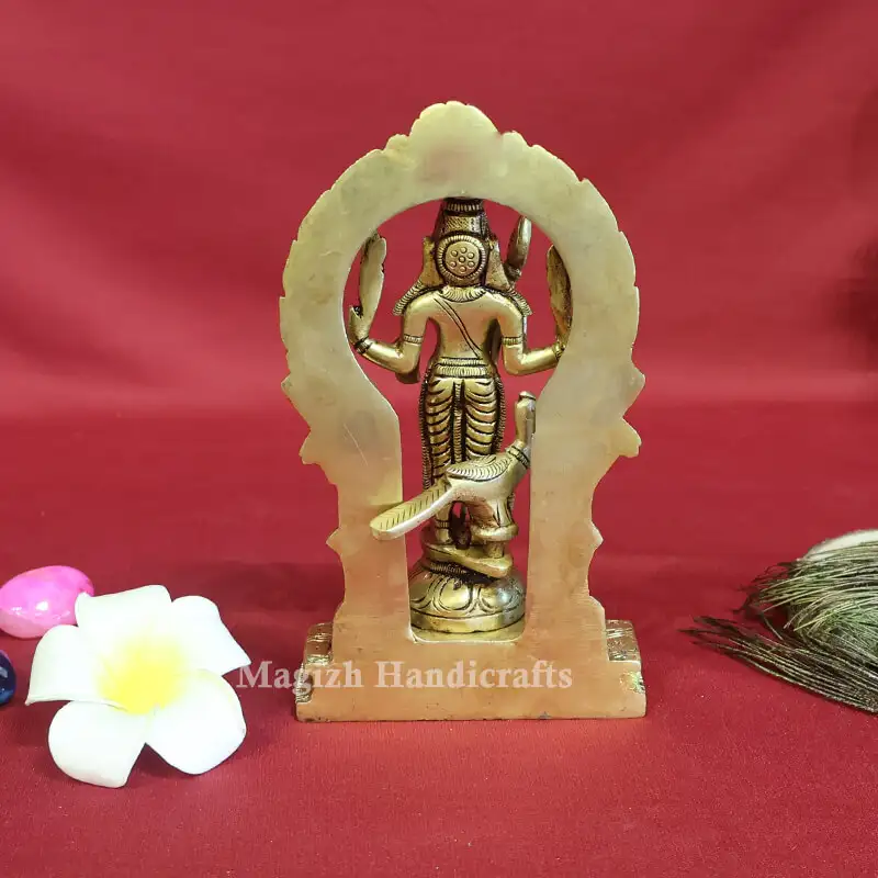 Brass Thiruvachi Murugan idol - image 2