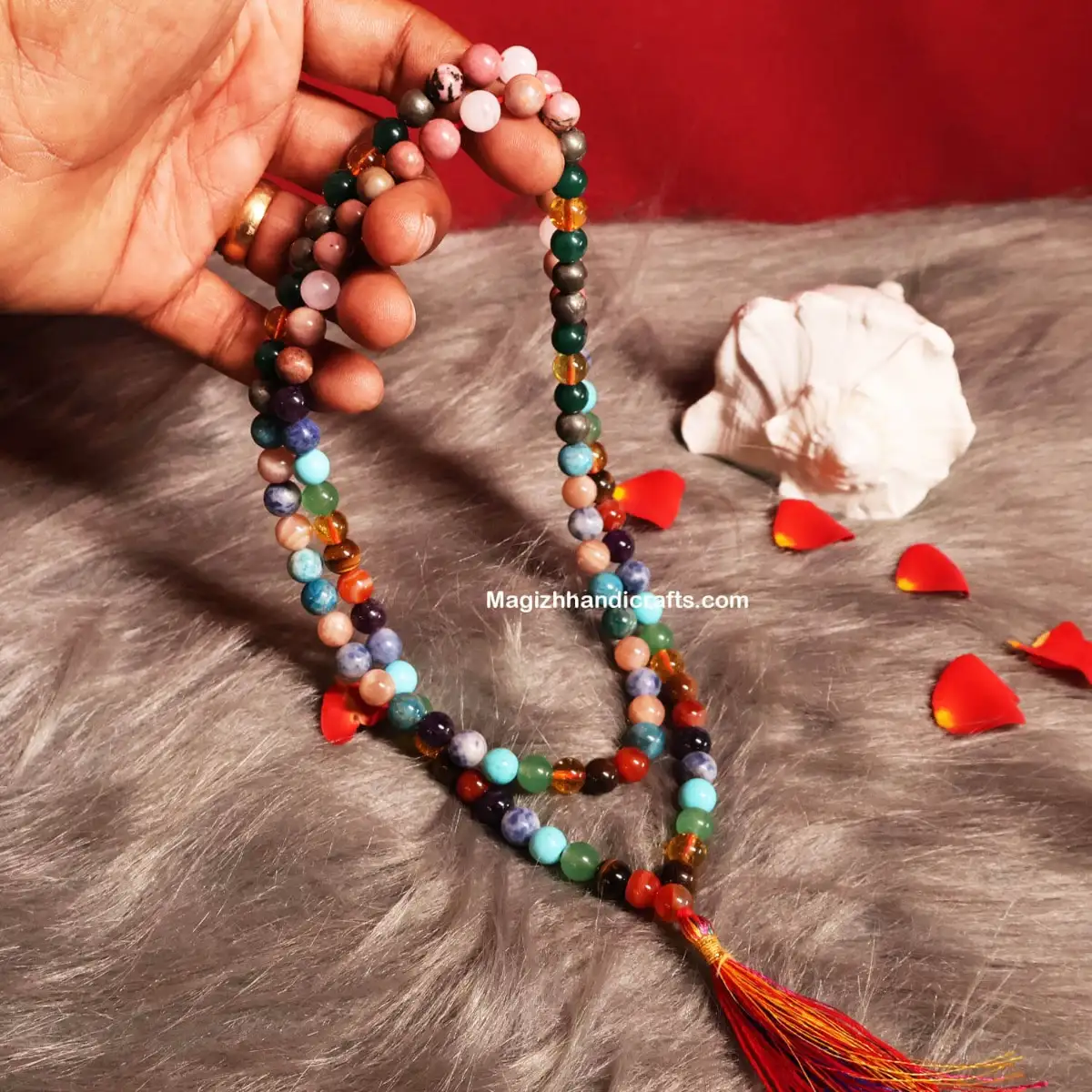All in one crystal Stone mala - 8 mm - image 1