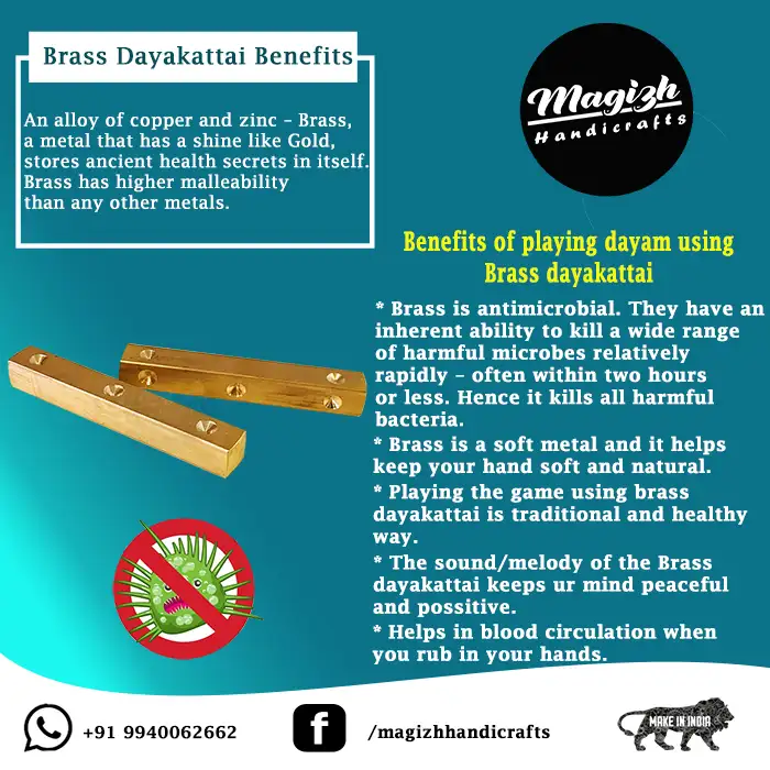 Traditional Brass Dayakattai Dhayam-6mm - image 1