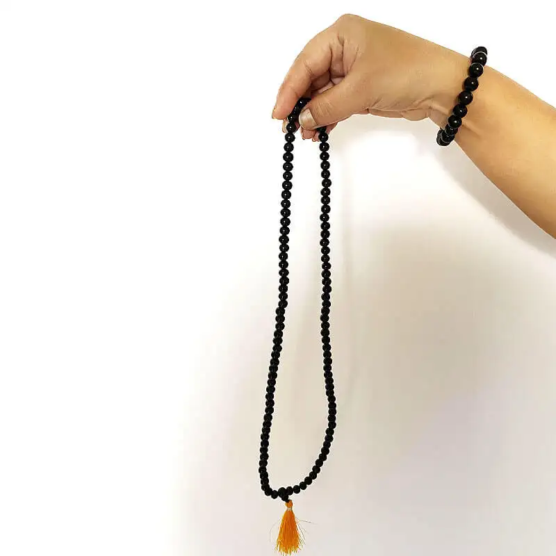 Karungali Ebony Wood meditation yoga mala 12mm - image 2