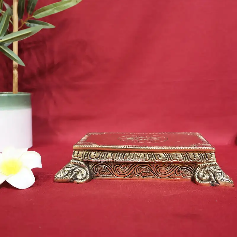 8x6x2 Inches Brass Peedam/Stool SC - image 2