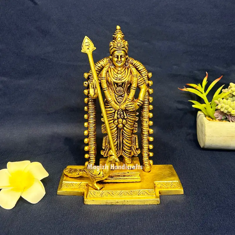 Brass Murugan Malaysia Murugan idol - 8 inches - image 1