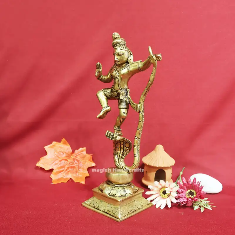 10.5 inches Brass Kalinga Krishna idol SC - image 2