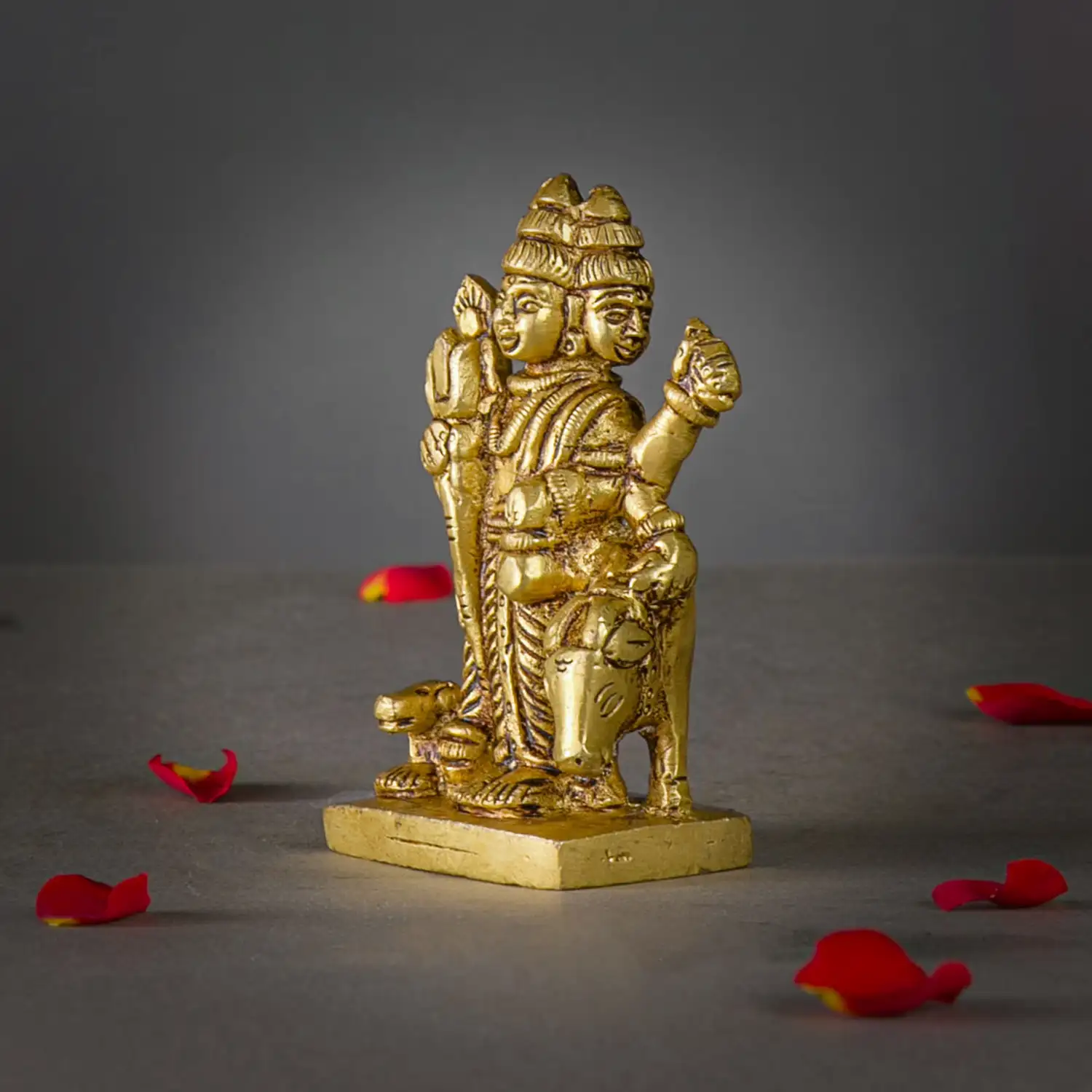 3.5 inches Brass Dattatreya idol - image 2
