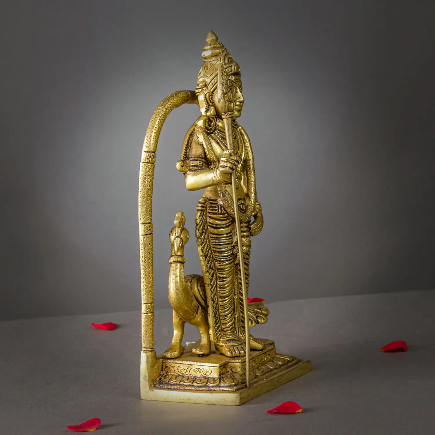 10 inches Brass Malaysia Murugan Idol - image 2