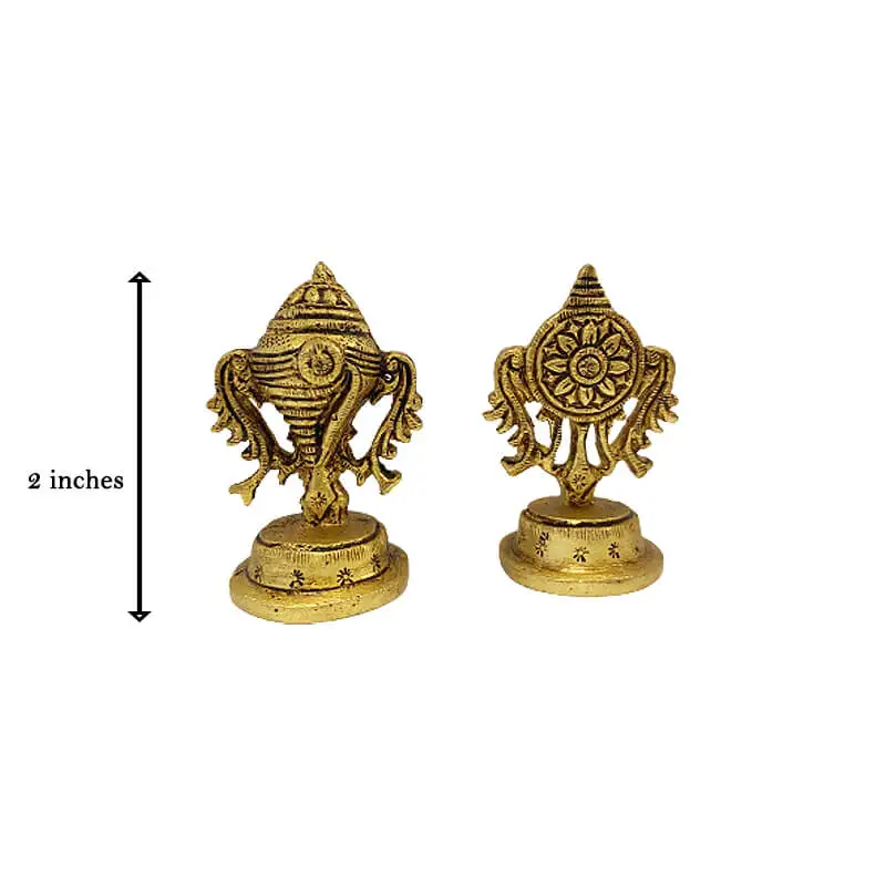 Brass Sangu Chakram separate Pieces - image 2