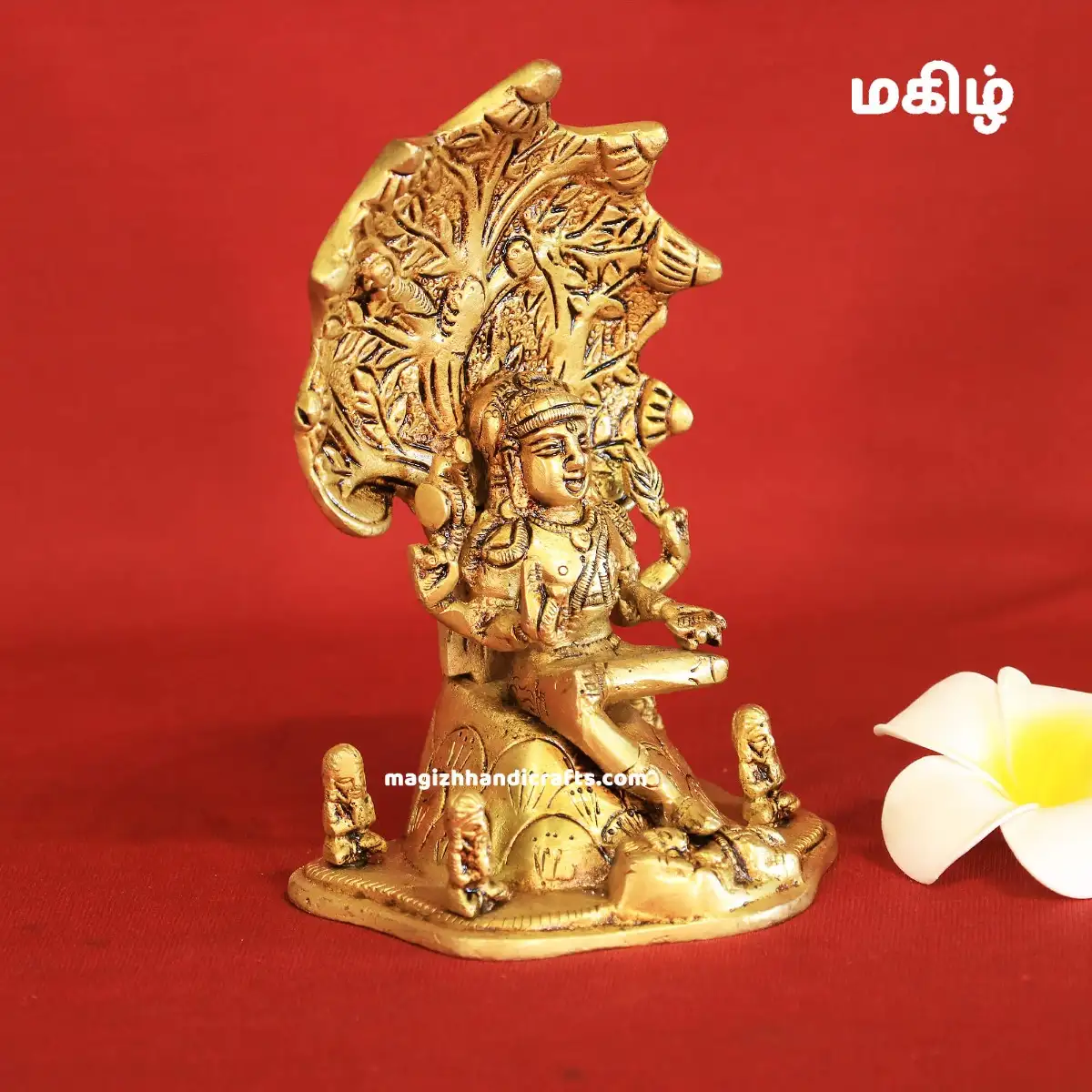 Brass Dakshinamurti idol - 4.5 inches - image 1