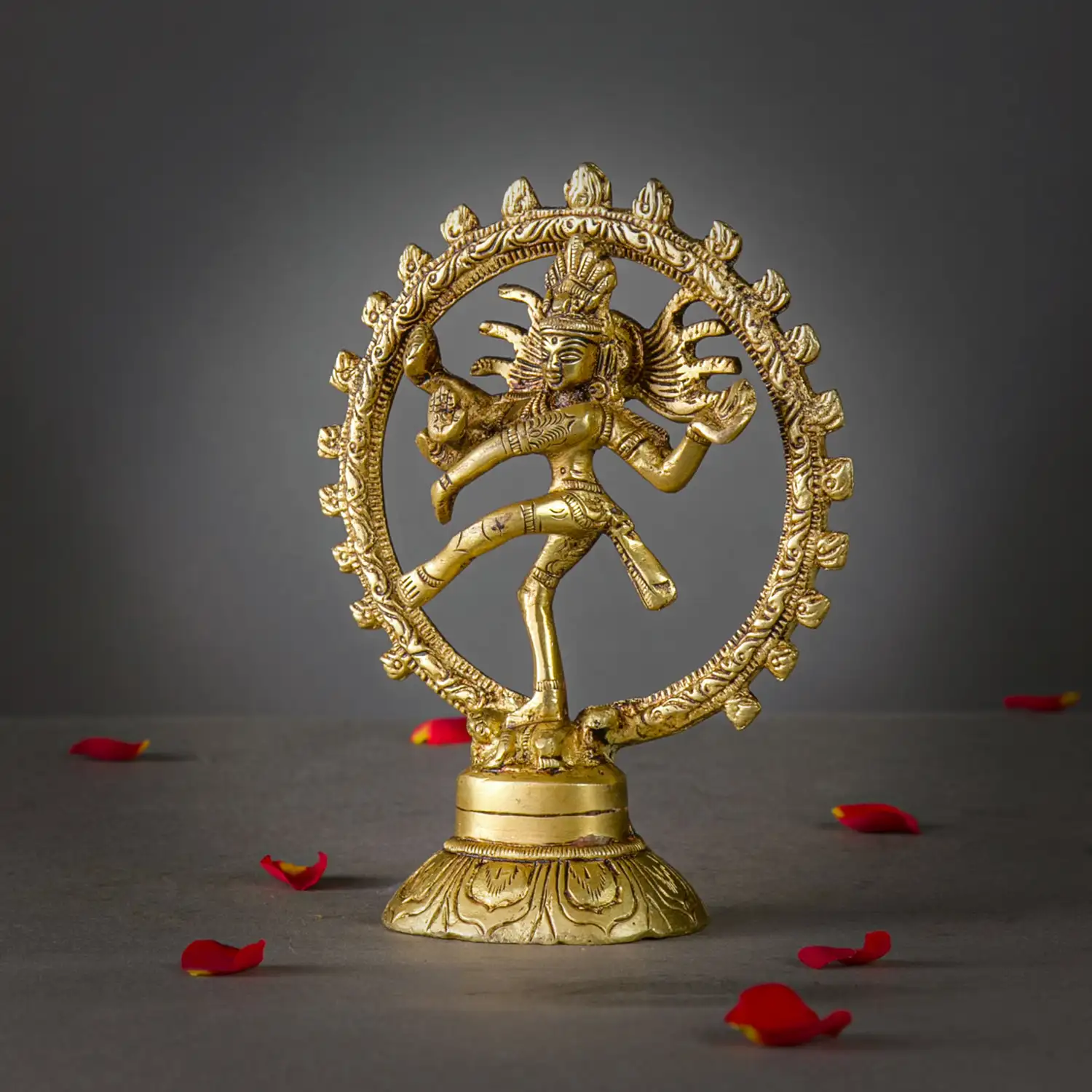 5 inches Brass Lord Shiva Natrajar Idol - image 2