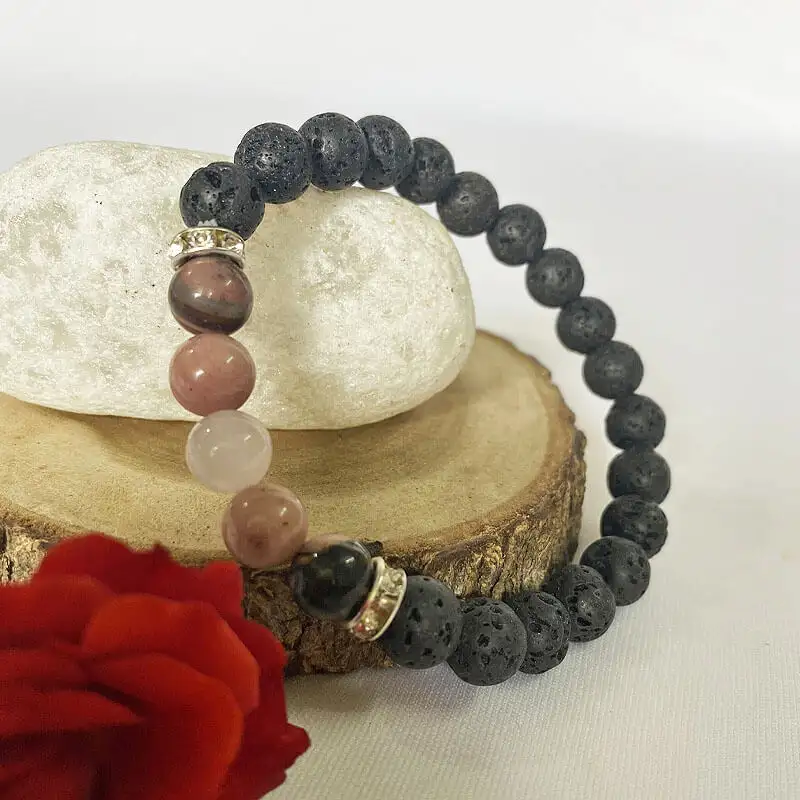 Love Potion Lava Crystal stone Bracelet Natural finish (8 mm) - image 1