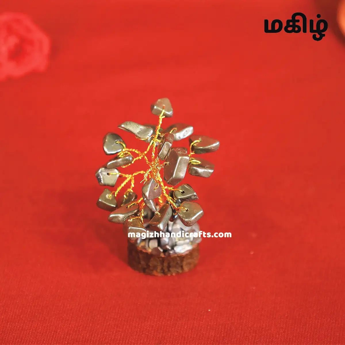 Mini Pyrite crystal stone tree - 25 beads - image 1