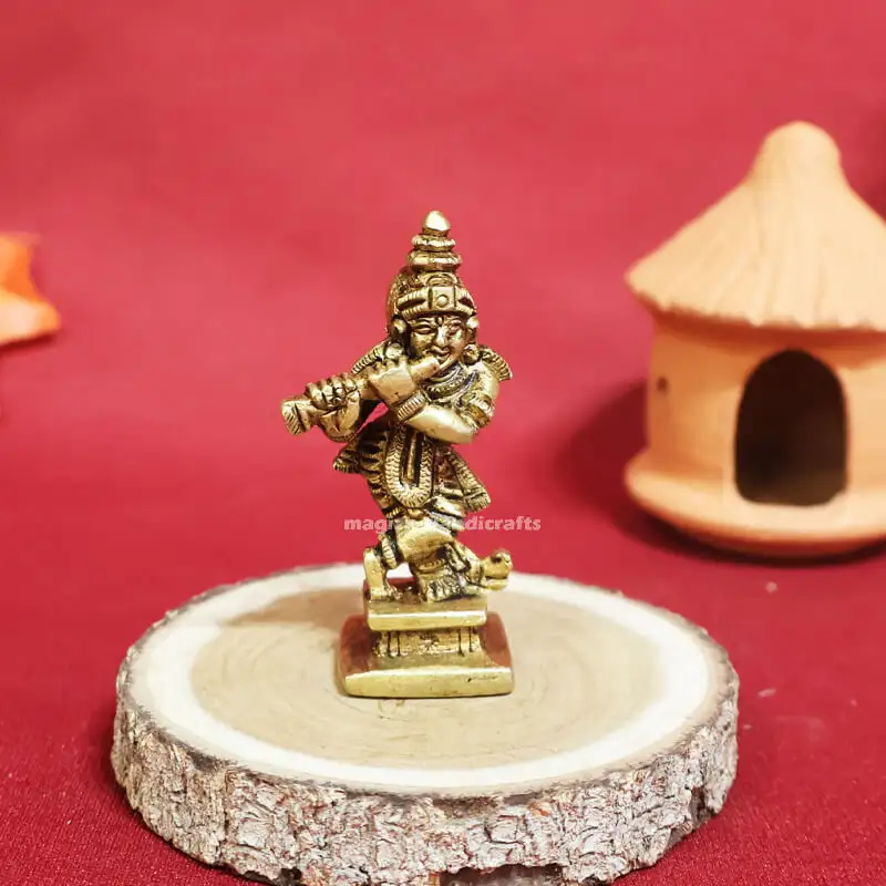 2 inch Flute Krishna Idol - image 2