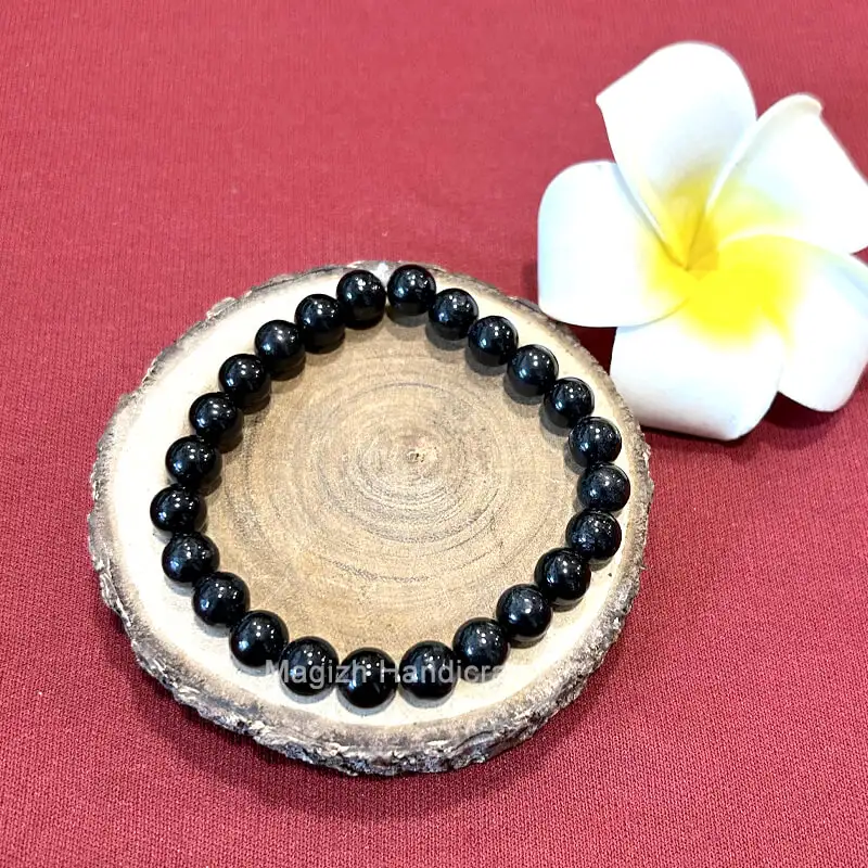 Black tourmaline Crystal Bracelet (8mm) - image 2