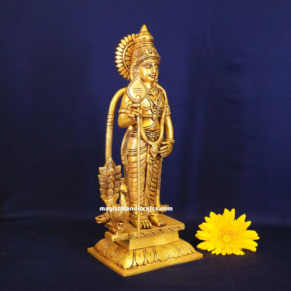 Brass Malaysia Murugan Idol - 15 inches - image 2