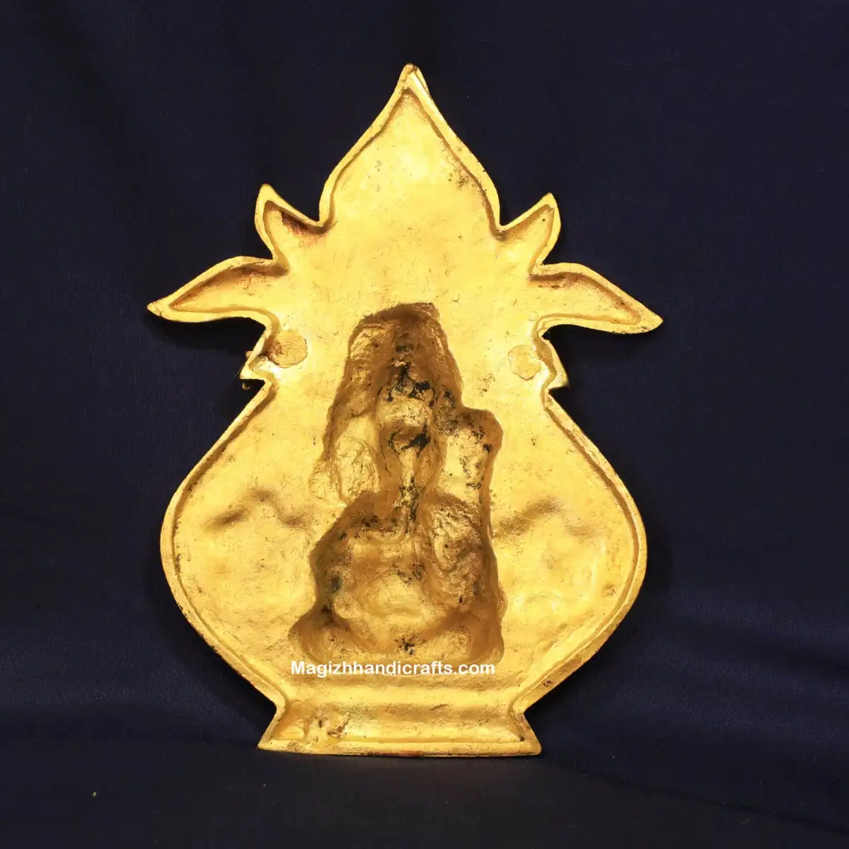 Brass Ganesha Kalasam wallhanging - 10 inches - image 2