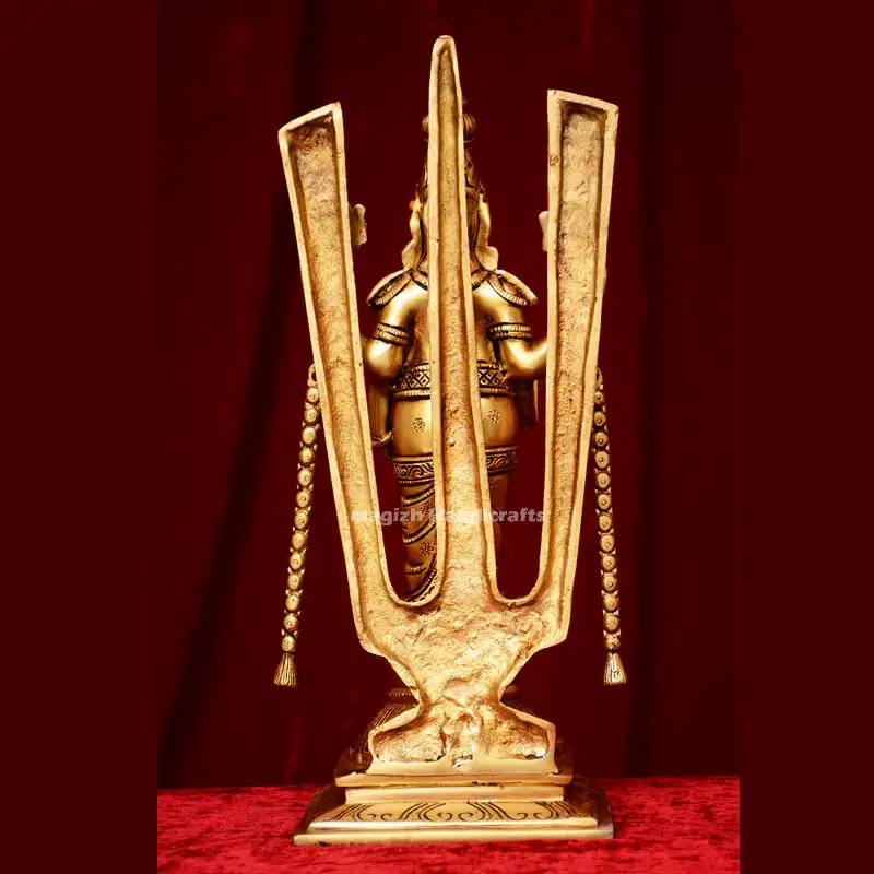 Brass Thirupathi Balaji Standing 14 inches - image 1