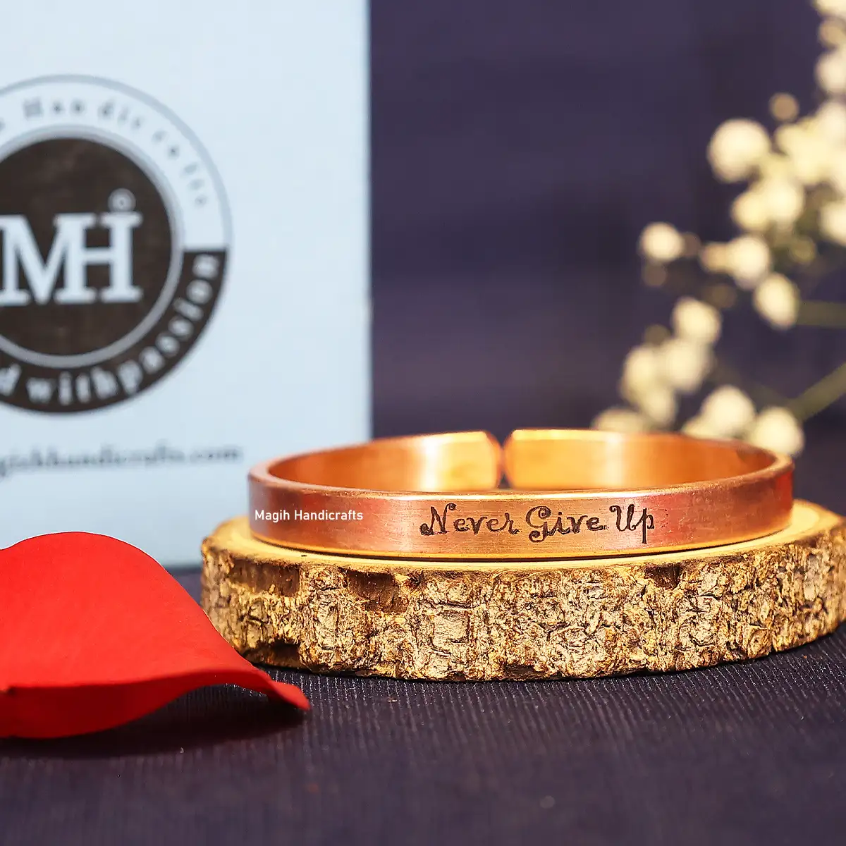 Never Give Up Pure Copper Bracelet - image 1