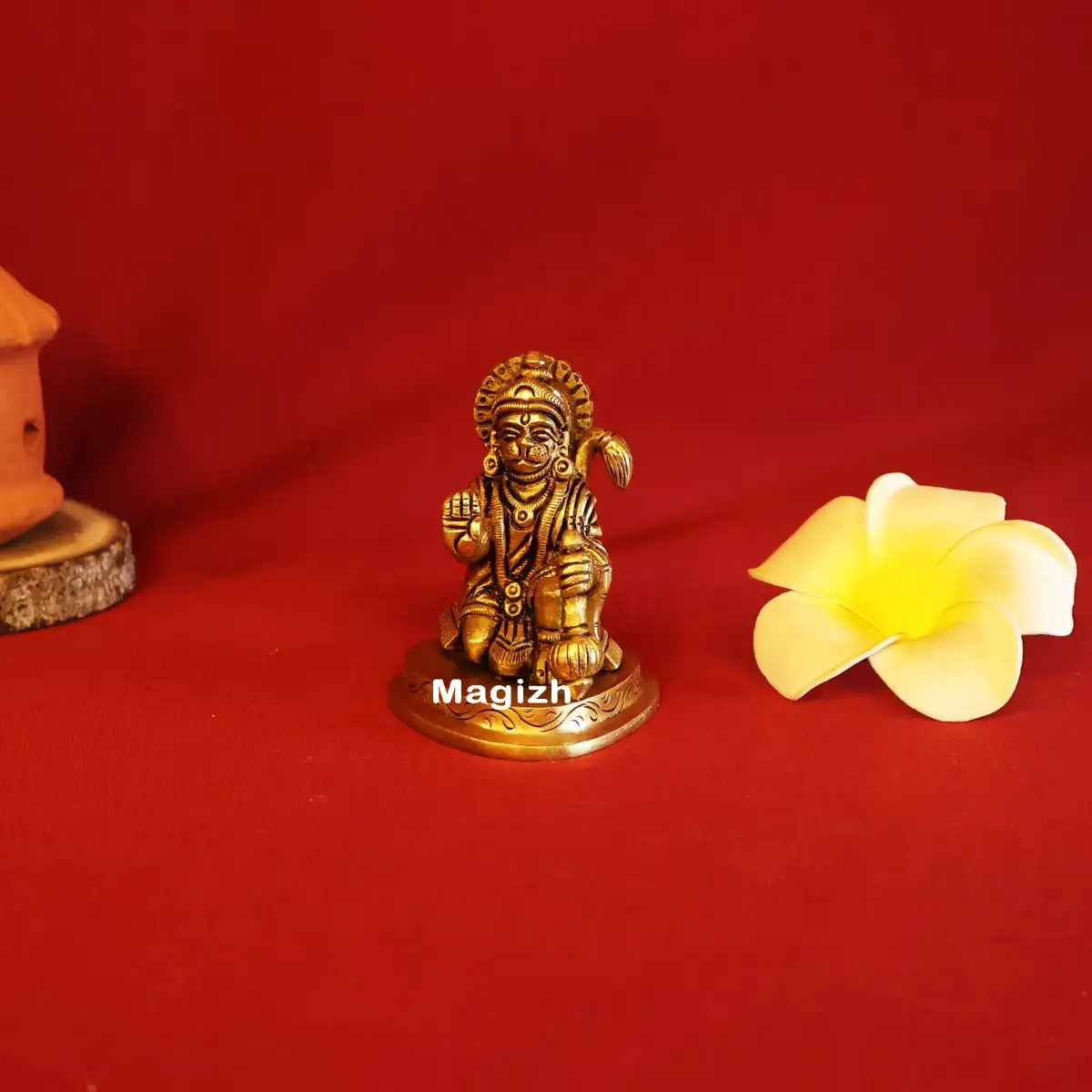 Brass sitting Asirvad Hanuman 2.5 inches - image 1