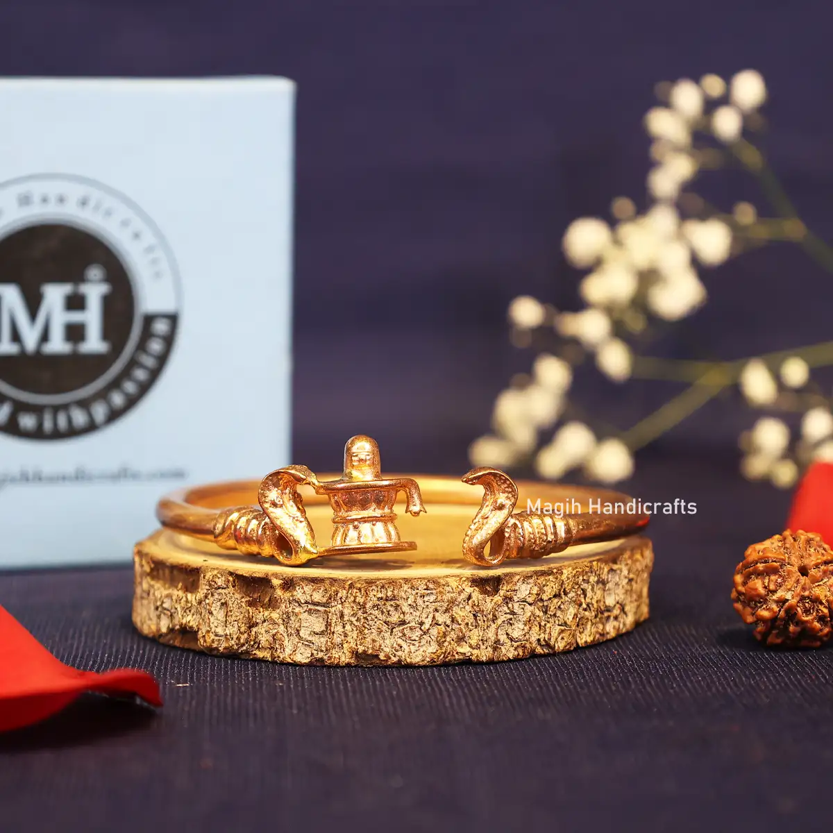 Two Snake and Lingam Impon Bracelet - image 1