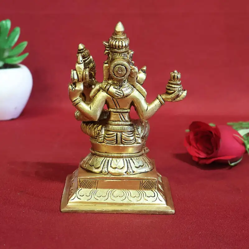 5 Inches Brass Swarna Akarshana Bhairava Idol - image 2
