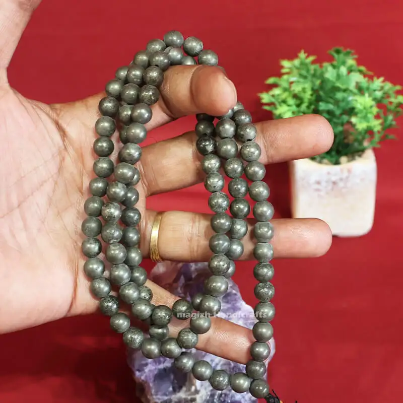 Pyrite crystal Stone mala (8 mm) - image 1