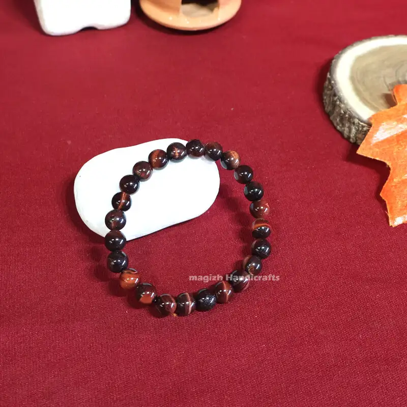Red Tiger eye Crystal stone Bracelet (8 mm) - image 2