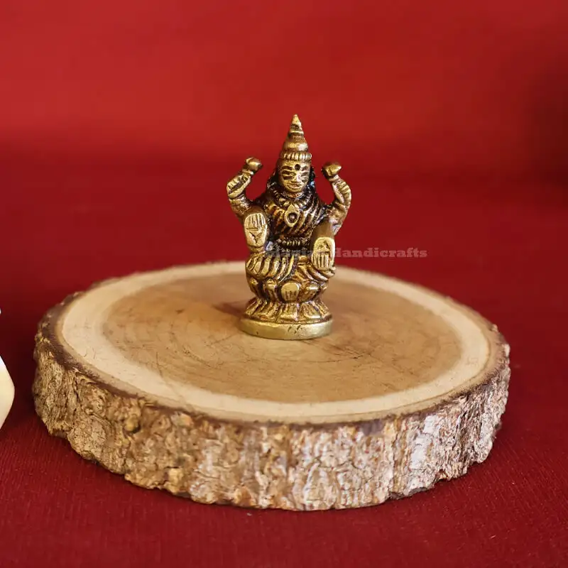 1.5 inches Brass Lakshmi miniature idol SC - image 1