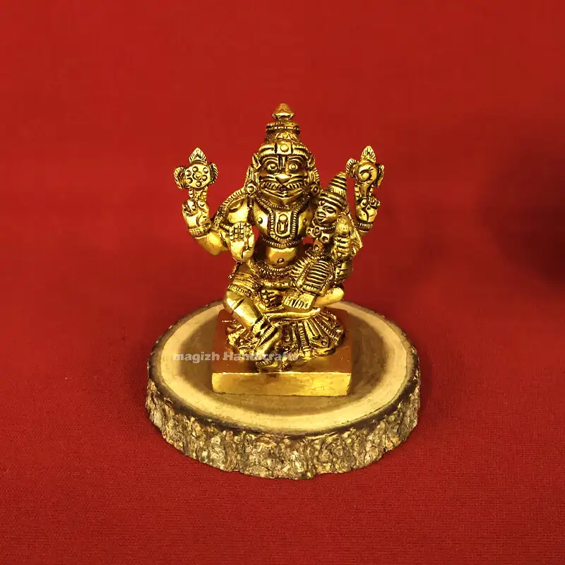 Brass Narasihma Lakshmi idol (3 Inches) - image 1