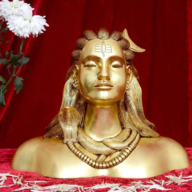 10 inches Brass Aadiyogi Shiva idol - image 1