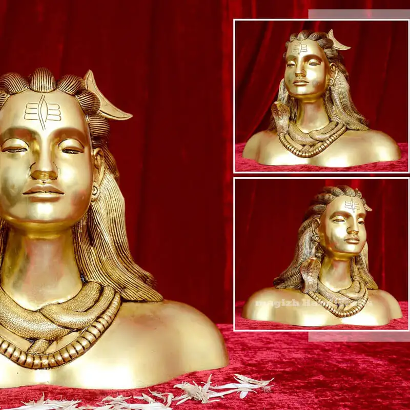 10 inches Brass Aadiyogi Shiva idol - image 2
