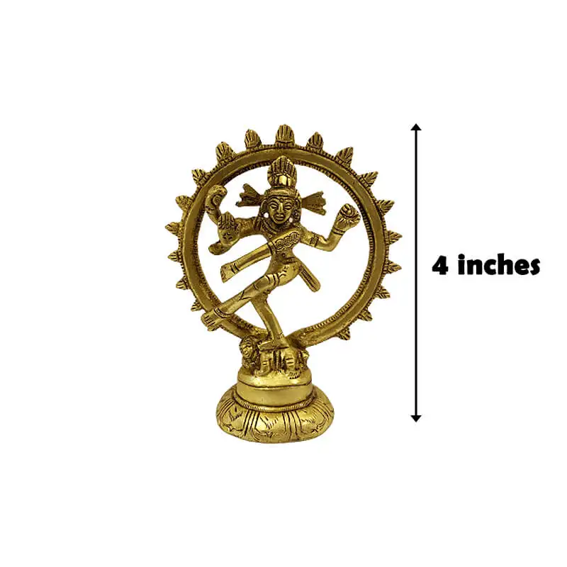 Brass 4 inches natraj idol - image 2