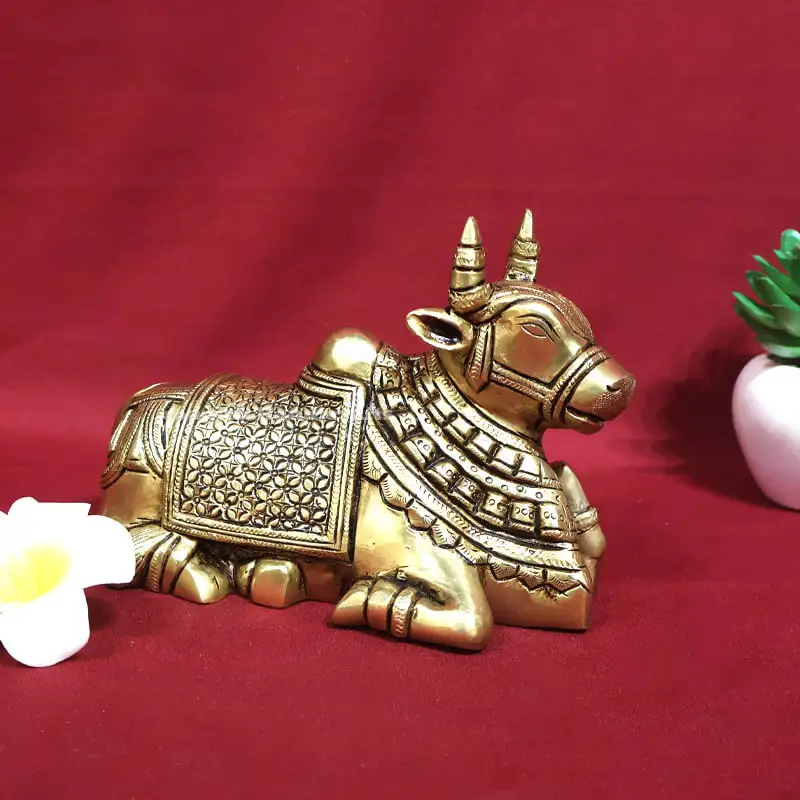 5 inches Brass Shiva Nandhi SC - image 2
