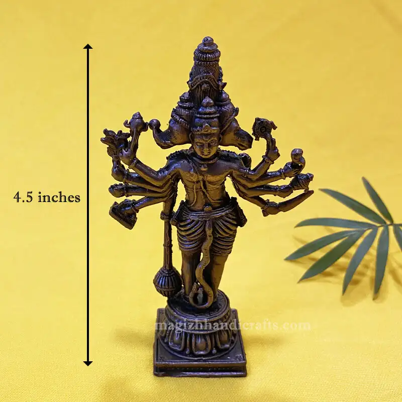 4.5 inches Copper Panchamukhi Hanuman idol - image 2