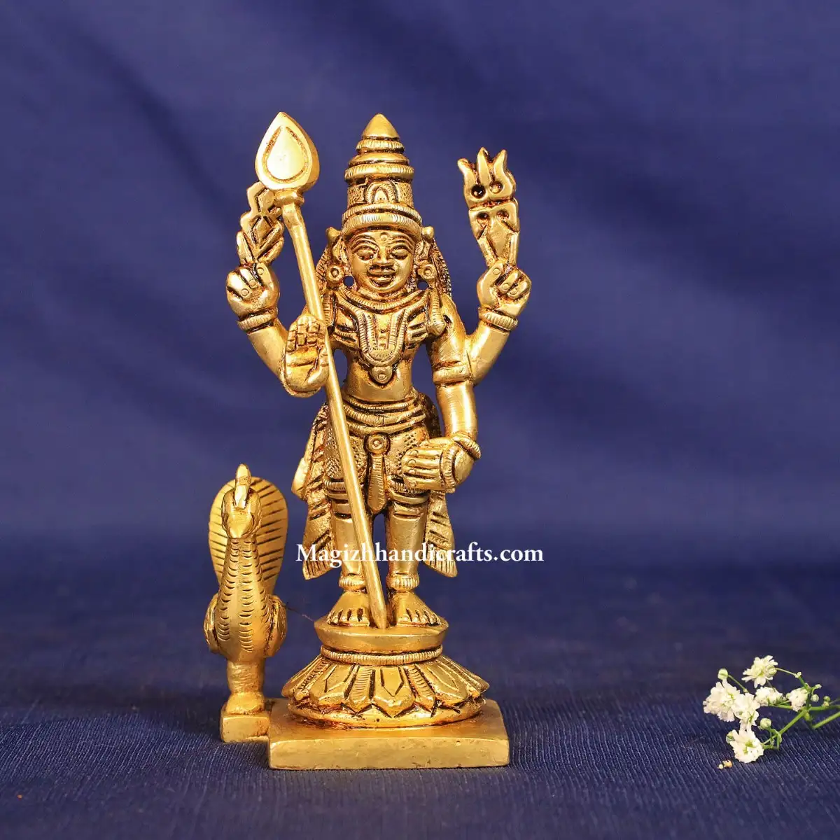 Brass Murugan idol - 5 inches - image 1