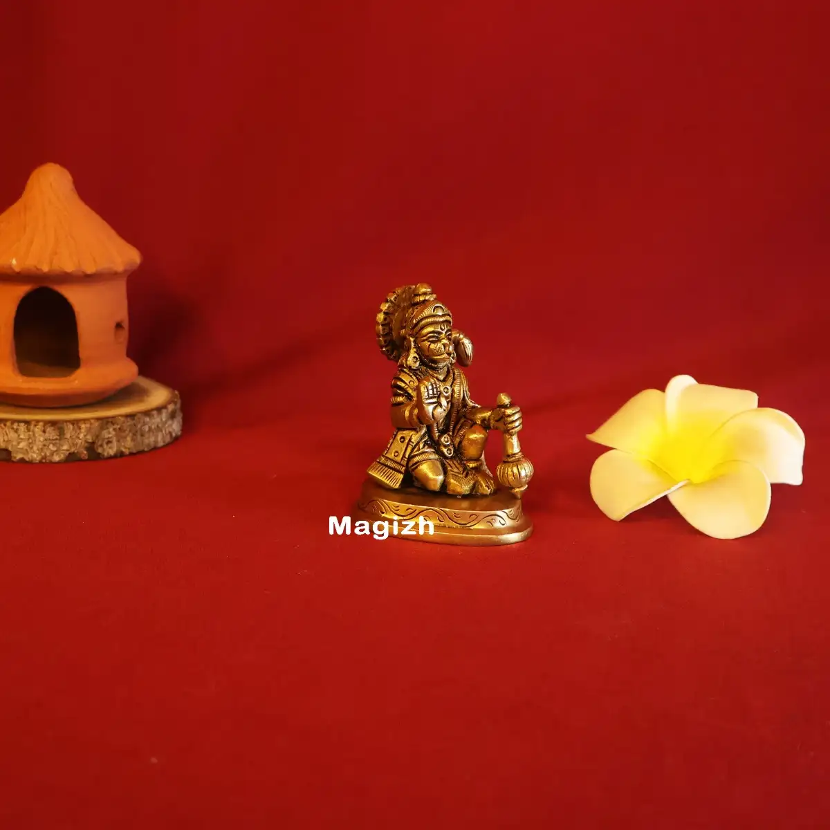 Brass sitting Asirvad Hanuman 2.5 inches - image 2
