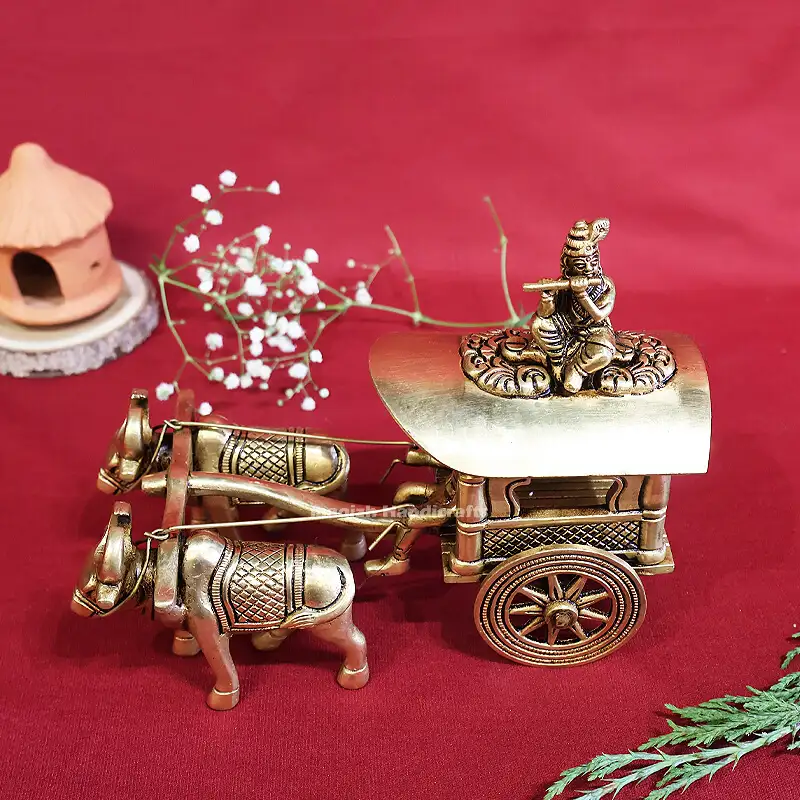 6 inches Double Bullock cart Krishna SC - image 1