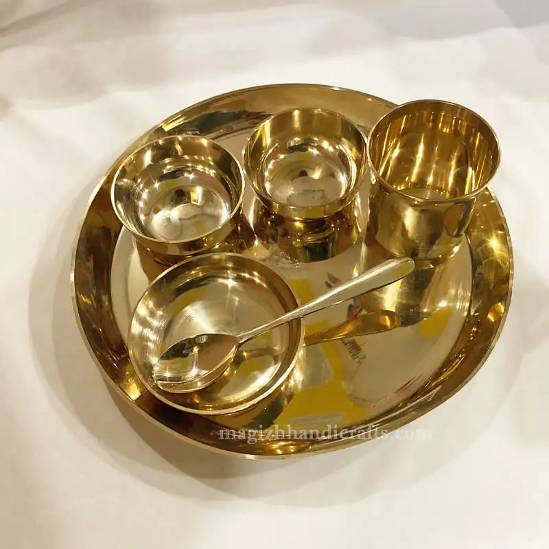 11 inches dia Bronze Thali set - image 1