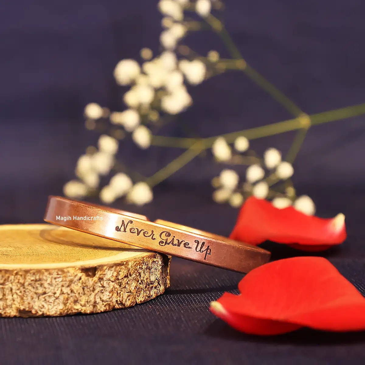 Never Give Up Pure Copper Bracelet - image 2