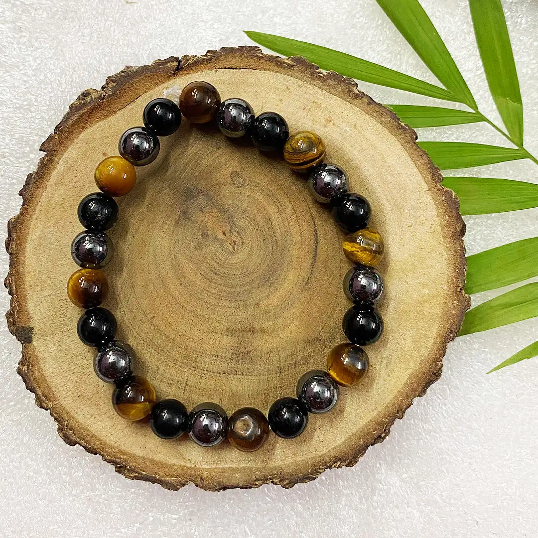 Triple Protection Crystal stone Bracelet (8 mm) - image 1