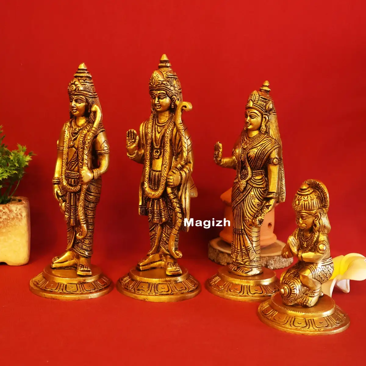 Brass Ram Darbar 8 inches - image 2