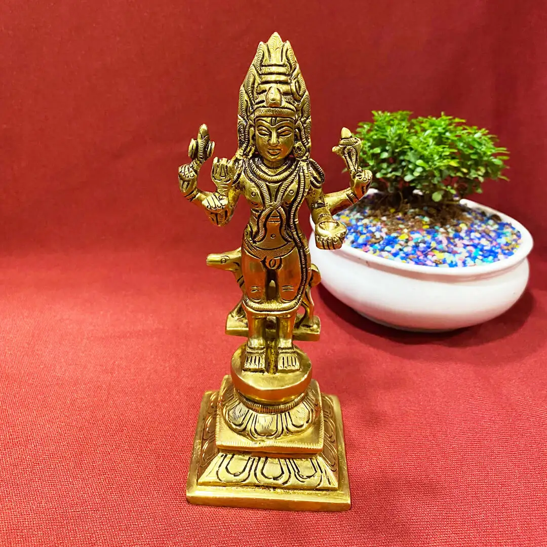 Brass Lord Kalabairavar 6.2 inches - image 1