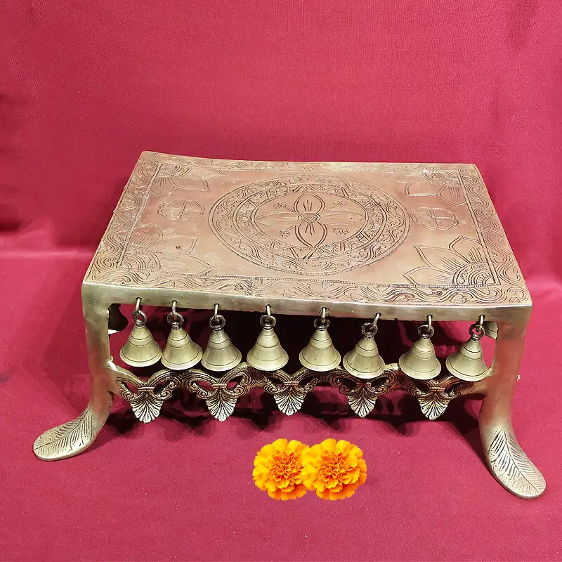 15x11 Brass Stool/Peedam with bell SC - image 2