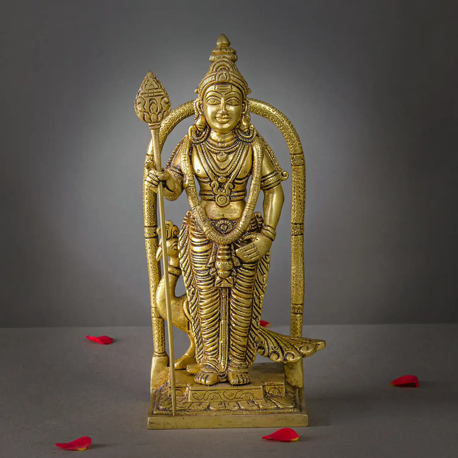10 inches Brass Malaysia Murugan Idol - image 1