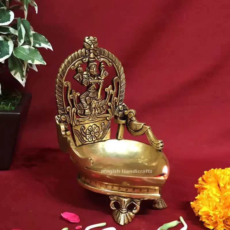 7 inches Brass Rajarajeswari Amman Modern Lamp SC - image 2