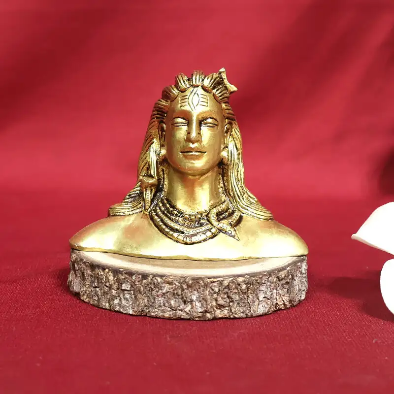 2.5 inches Brass Aadiyogi without Base idol - image 1