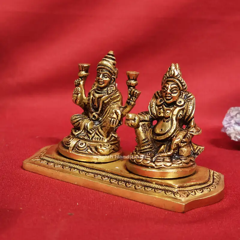 3 inches Brass Lakshmi Kuber Peedam Idol SC - image 2