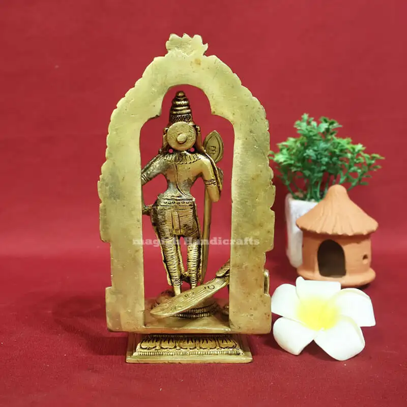 7 inches Frame Brass Murugan idol - image 2