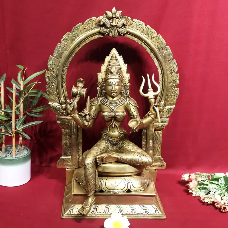 20 inches Frame Brass Mariamman Idol SC - image 2