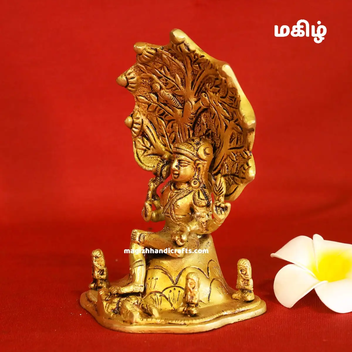 Brass Dakshinamurti idol - 4.5 inches - image 2