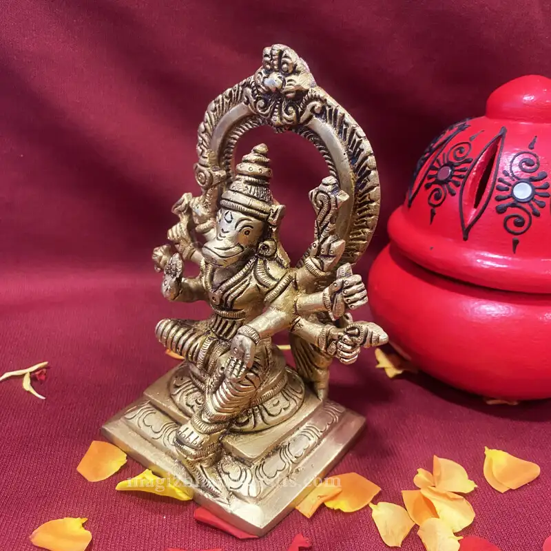 Brass Varahi Amman 5 inches with Frame - image 2